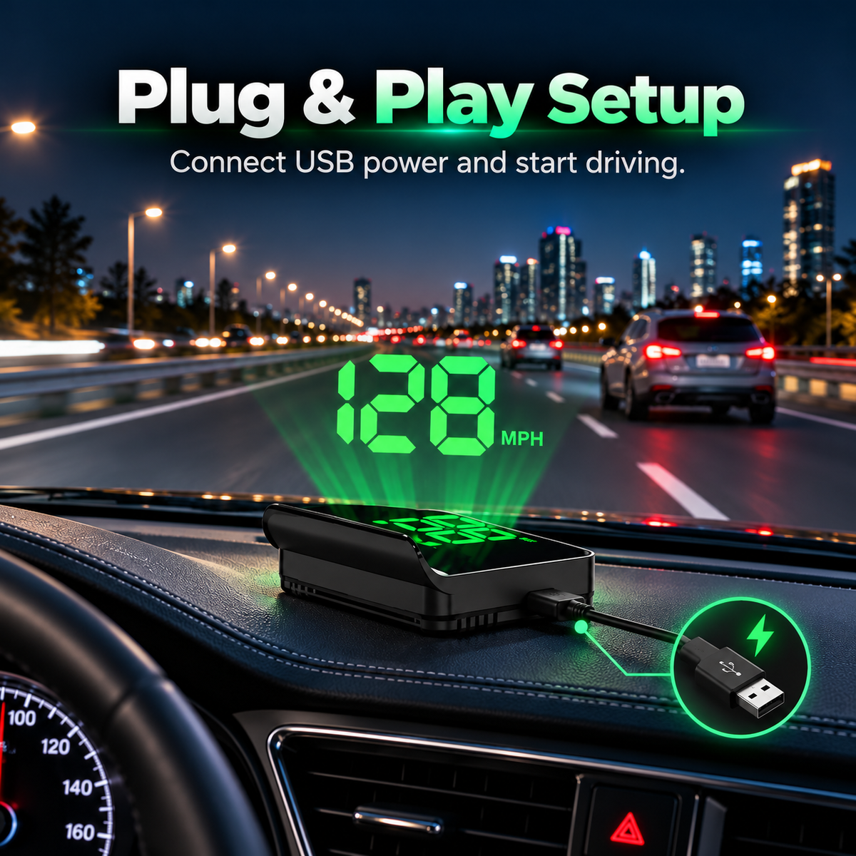 🚗 Smart HUD Speedometer – Upgrade Your Car With A Clear Windshield Speed Display