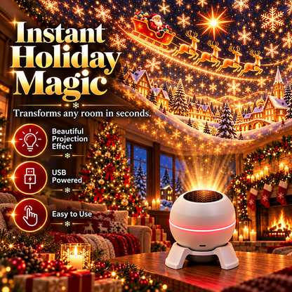 🎄 50% OFF Christmas Projection Night Light ✨ Create A Magical Holiday Wonderland At Home