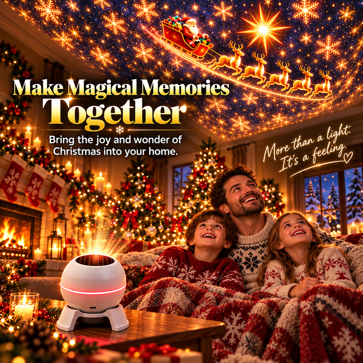🎄 50% OFF Christmas Projection Night Light ✨ Create A Magical Holiday Wonderland At Home