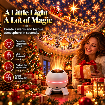 🎄 50% OFF Christmas Projection Night Light ✨ Create A Magical Holiday Wonderland At Home