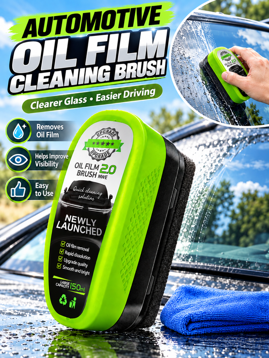 🚗 Car Care Deal – Windshield Glass Cleaning Pad with Towel✨ Oil-Film Removing Brush for Clearer, Rain-Resistant Auto Glass 💧