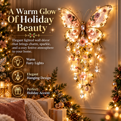 Lighted Nativity Angel Wings Wall Decor | Christmas LED