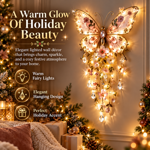Lighted Nativity Angel Wings Wall Decor | Christmas LED