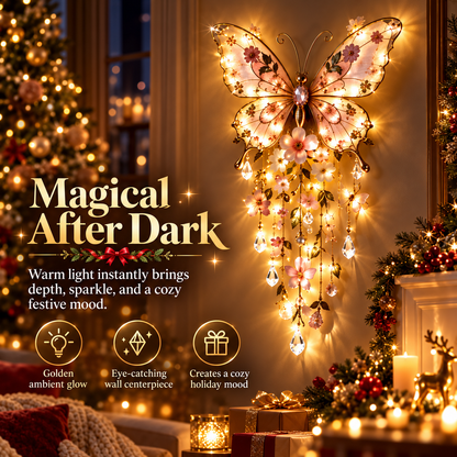 Lighted Nativity Angel Wings Wall Decor | Christmas LED