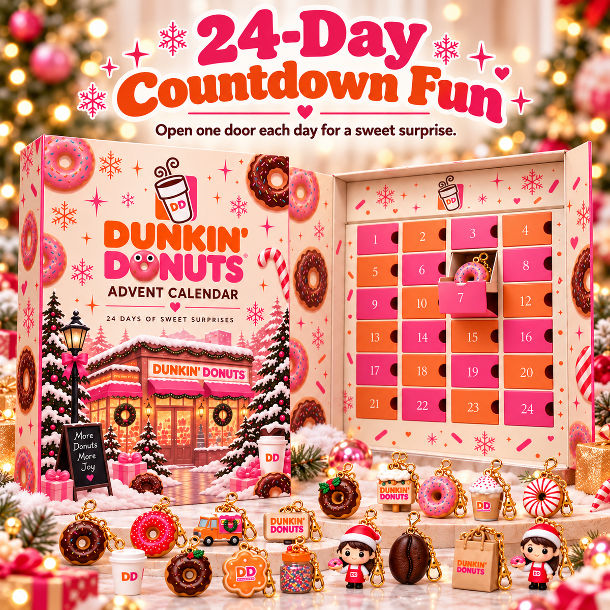 🍩 Dunkin' Donuts 2027 Advent Calendar – 24 Days of Sweet Surprise Charms