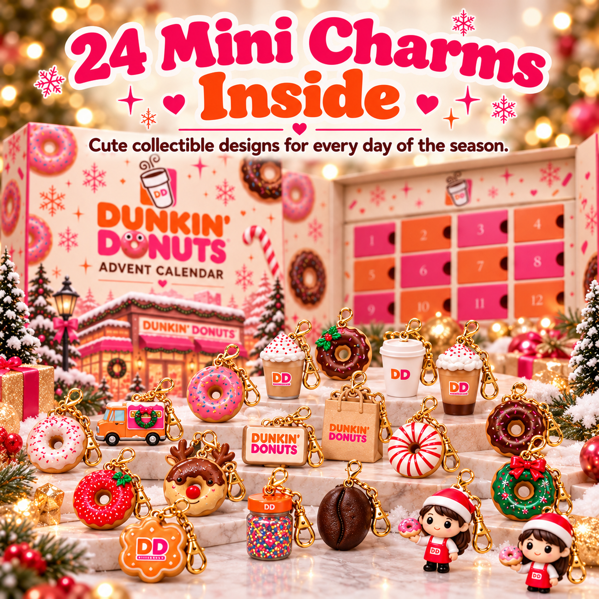 🍩 Dunkin' Donuts 2027 Advent Calendar – 24 Days of Sweet Surprise Charms