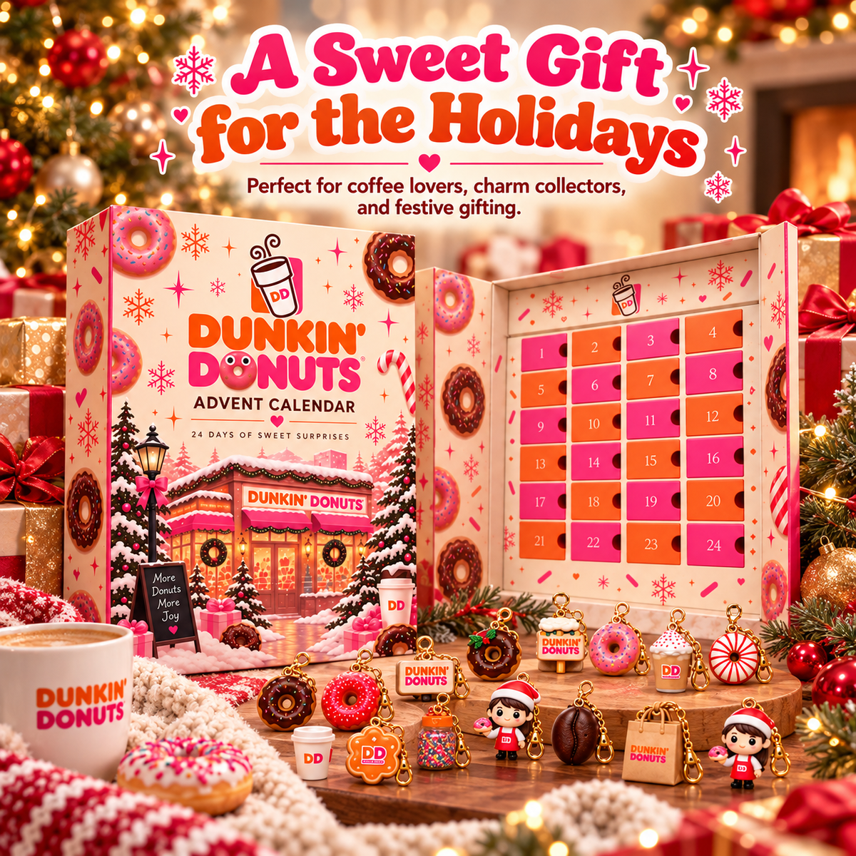 🍩 Dunkin' Donuts 2027 Advent Calendar – 24 Days of Sweet Surprise Charms