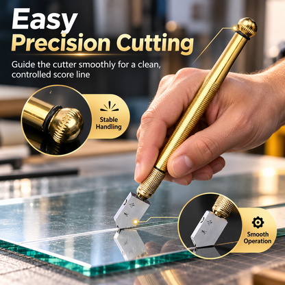 Diamond Head Glass Cutter Tool – Heavy Duty Steel Blade for 3-15mm Glass & Mirrors
