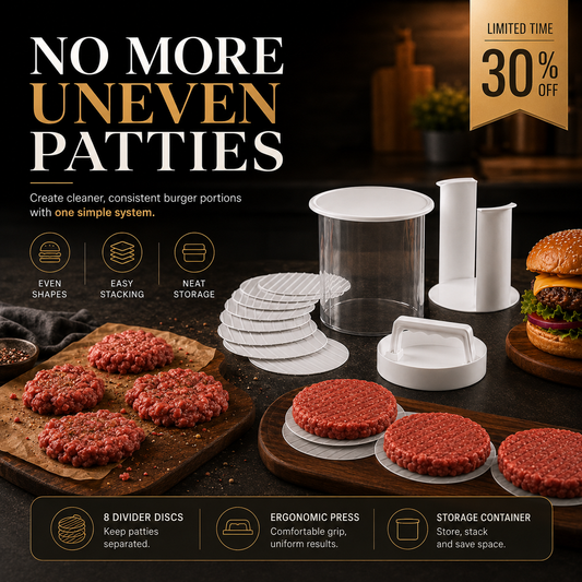 🔥 Burger Patty Press Kit – 30% OFF