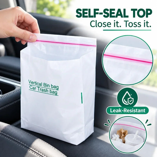 🗑️✨ Self-Sealing Mini Trash Bags for Car, Desk & Small Spaces 🚗