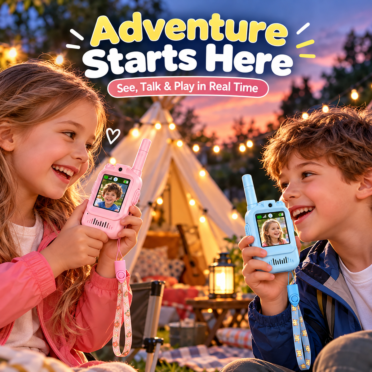 Kids Video Walkie Talkies – See, Talk & Play with 2-Way HD Video Communication