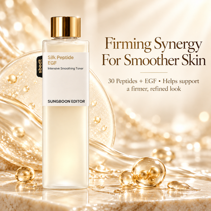 Silk Peptide EGF Smoothing Toner – 30 Peptides + Ceramides for Firmer, Plumper-Looking Skin
