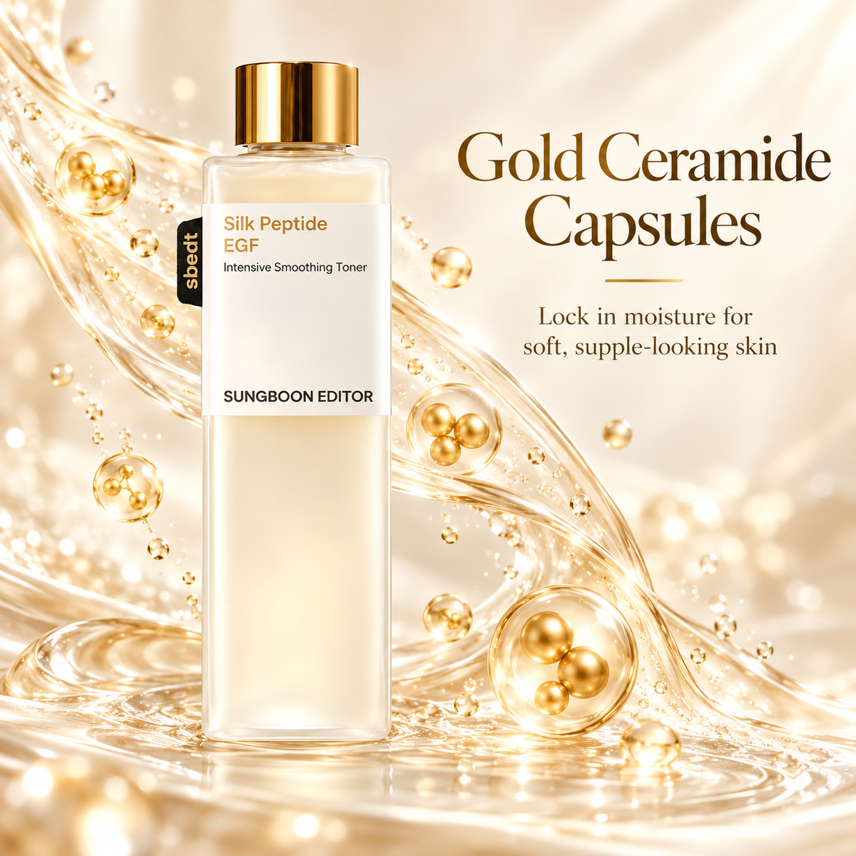 Silk Peptide EGF Smoothing Toner – 30 Peptides + Ceramides for Firmer, Plumper-Looking Skin