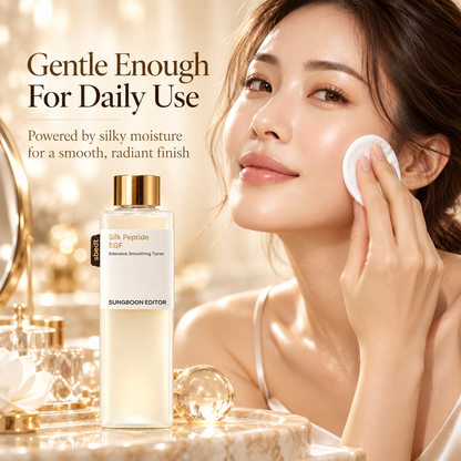 Silk Peptide EGF Smoothing Toner – 30 Peptides + Ceramides for Firmer, Plumper-Looking Skin