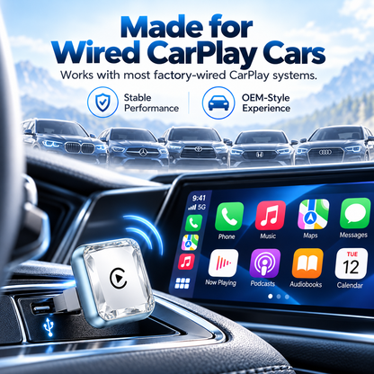 🚗📱 2027 Wireless CarPlay & Android Auto Adapter – Plug & Play USB Dongle ✨