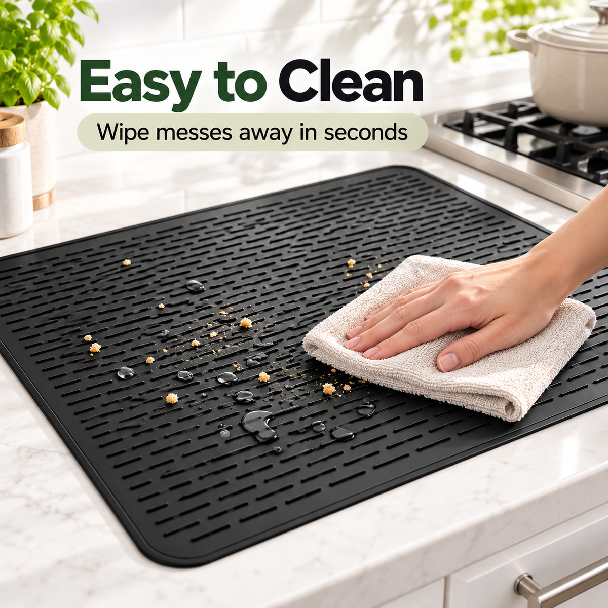🔥Multi-Purpose Silicone Stove Top Cover – Non-Slip Glass Cooktop Protector, Extra Counter Space & Kitchen Drying Mat