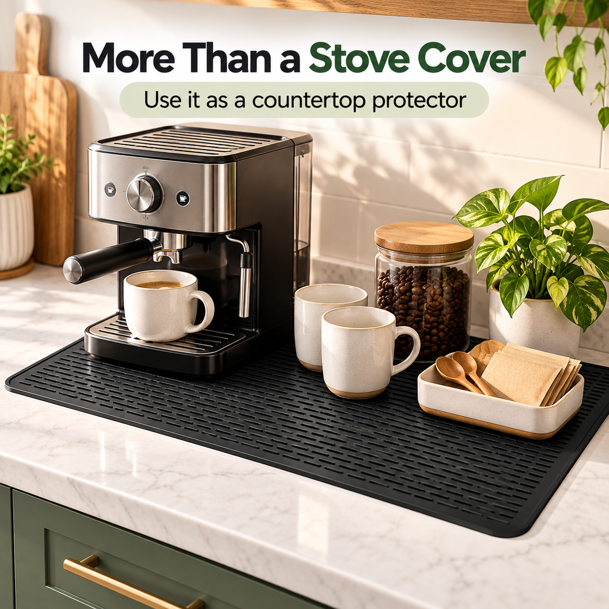 🔥Multi-Purpose Silicone Stove Top Cover – Non-Slip Glass Cooktop Protector, Extra Counter Space & Kitchen Drying Mat