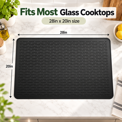 🔥Multi-Purpose Silicone Stove Top Cover – Non-Slip Glass Cooktop Protector, Extra Counter Space & Kitchen Drying Mat