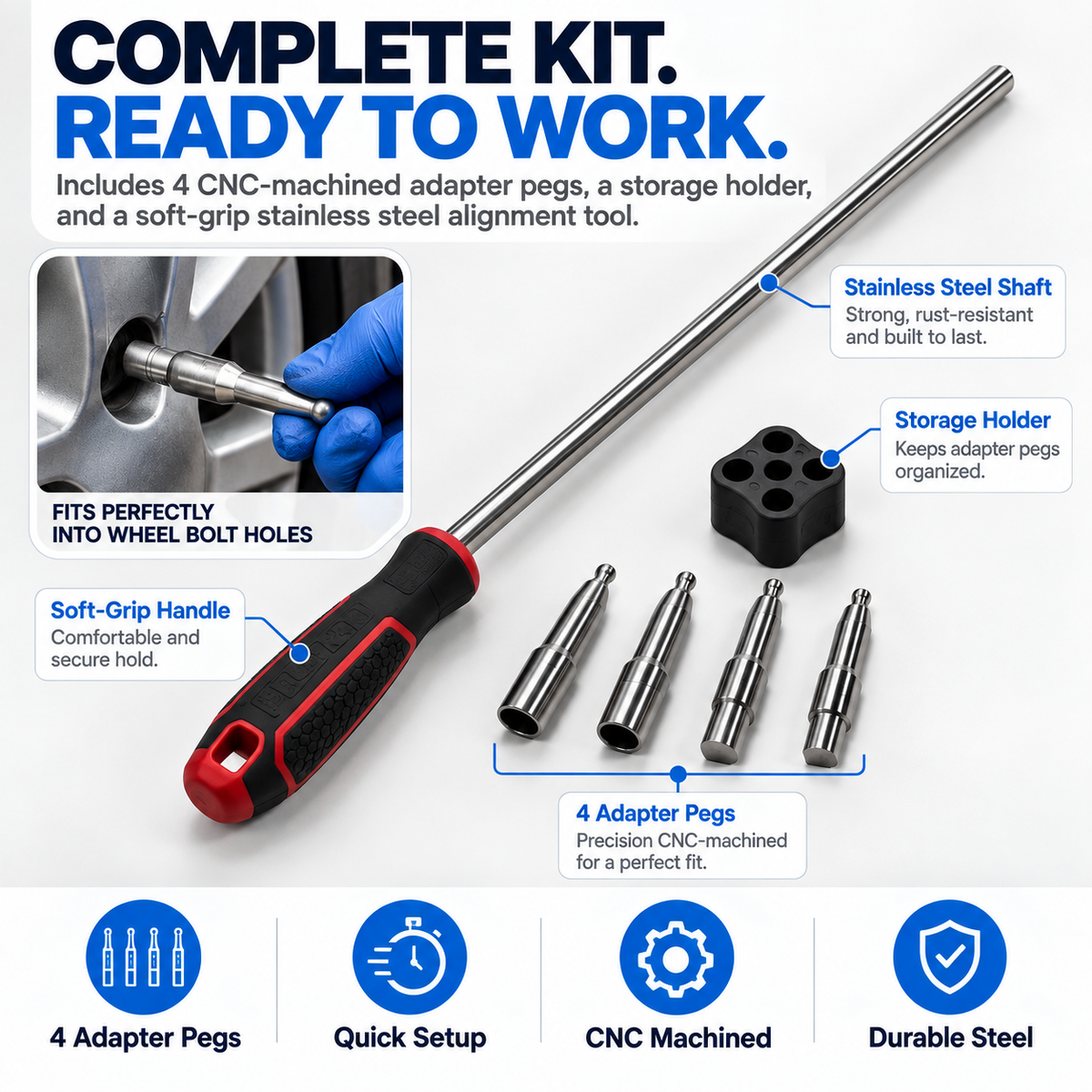 🚗Stop Wrestling Heavy Wheels – Wheel Fitting & Hub Positioning Tool