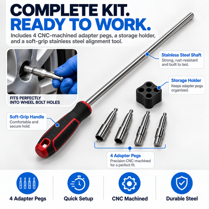 🚗Stop Wrestling Heavy Wheels – Wheel Fitting & Hub Positioning Tool