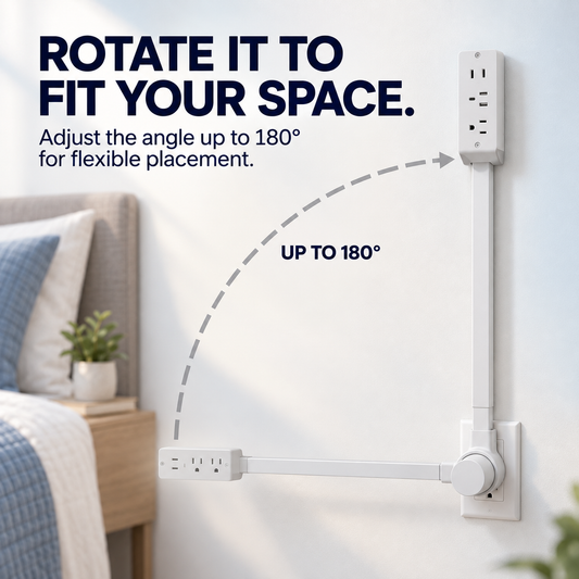 Rotating wall outlet extender