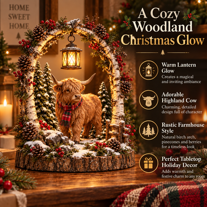 Woodland Christmas lantern decoration