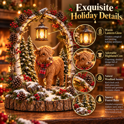 Woodland Christmas lantern decoration