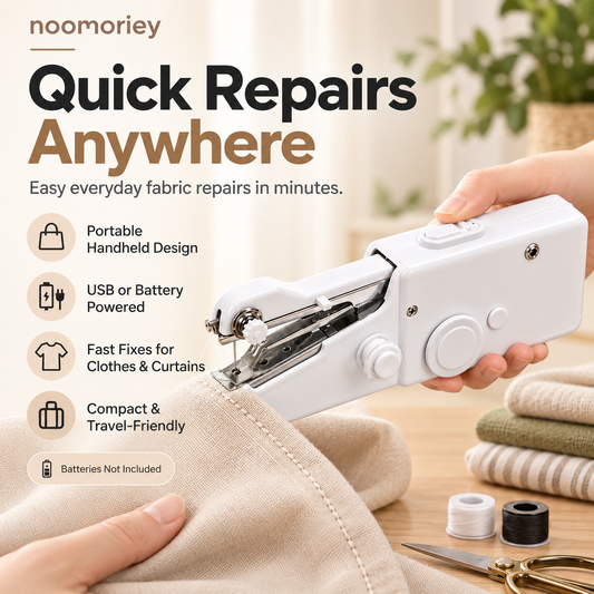 🧵🪡 Handheld Mini Sewing Machine – Portable Fabric Repair Tool for Clothes, Curtains & Home Sewing ✨