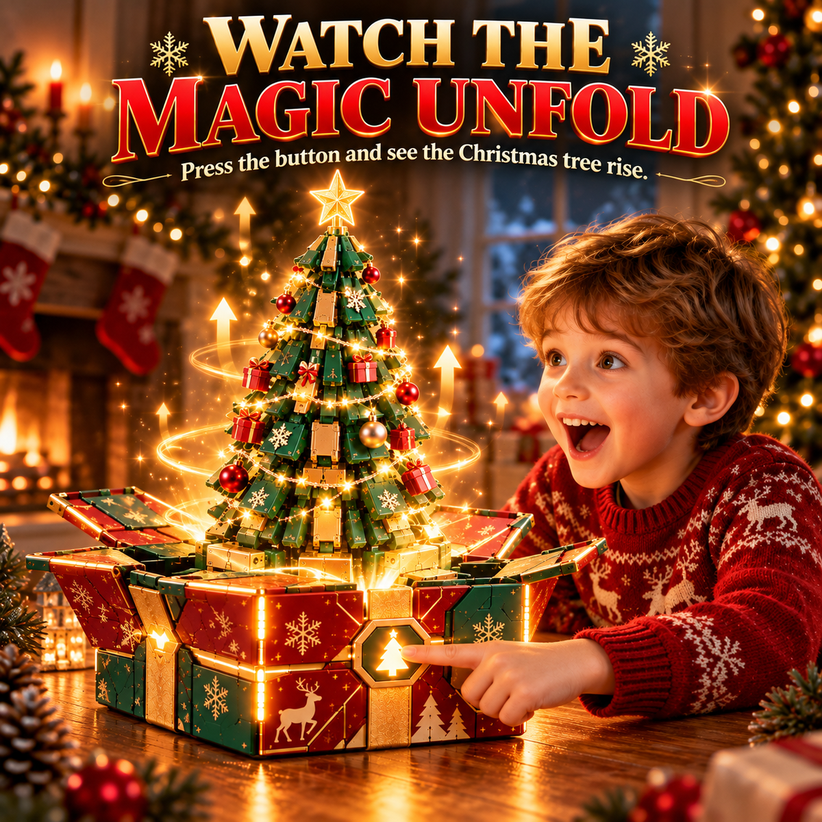 🎄 Transforming Christmas Tree Gift Box – Magical Holiday Surprise Decoration
