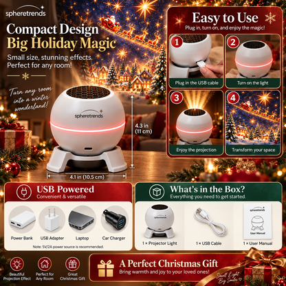 🎄 Magical Christmas Projection Night Light – Transform Any Room Into A Holiday Wonderland