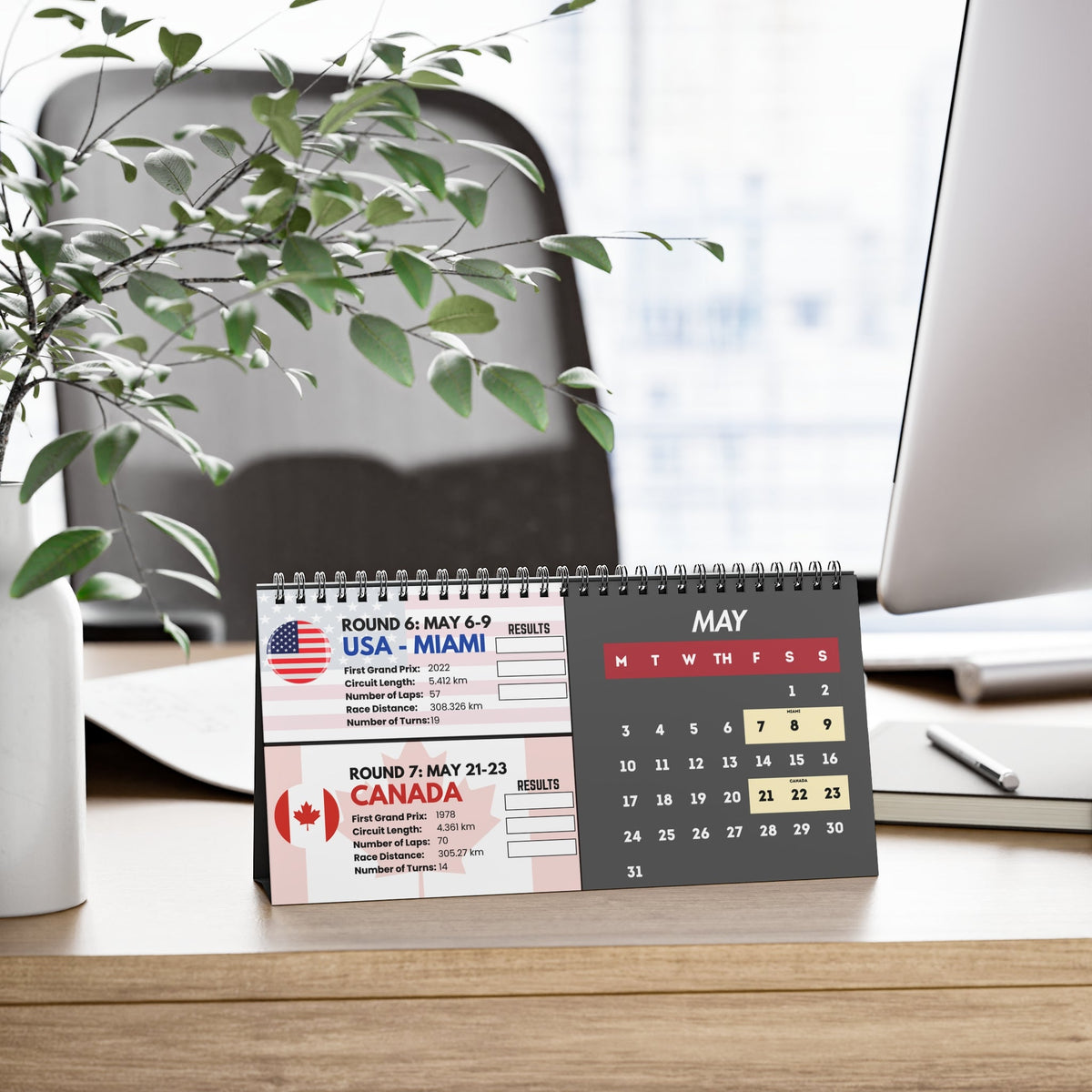 2027 Formula Fanatics Desktop Race Calendar