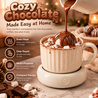 🍫✨ CozyGlow Mug Warmer – Chocolate Melting & Hot Drink Warming