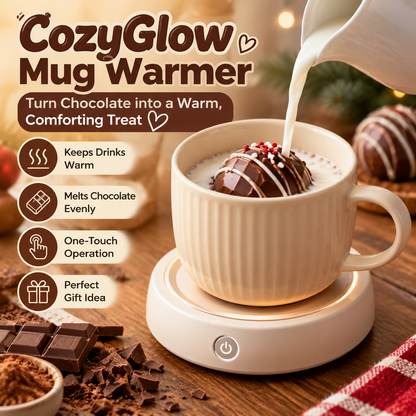 🍫✨ CozyGlow Mug Warmer – Chocolate Melting & Hot Drink Warming