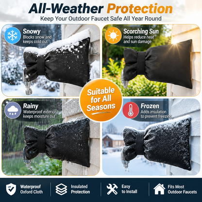 ❤️Insulated Outdoor Faucet Cover – Winter Freeze Protection