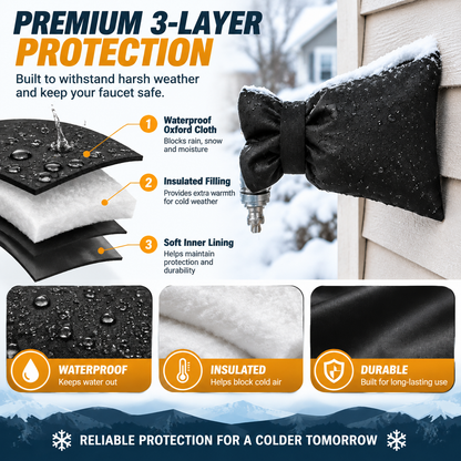 ❤️Insulated Outdoor Faucet Cover – Winter Freeze Protection