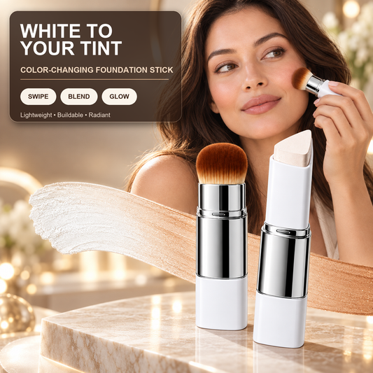 💄✨ Blanc Cover Cream Stick V White – Color-Changing Foundation Stick with Detachable Brush 🇰🇷