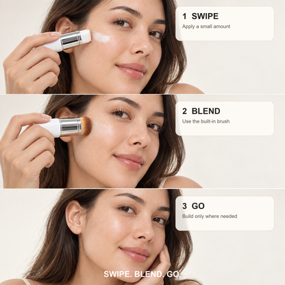 💄✨ Blanc Cover Cream Stick V White – Color-Changing Foundation Stick with Detachable Brush 🇰🇷