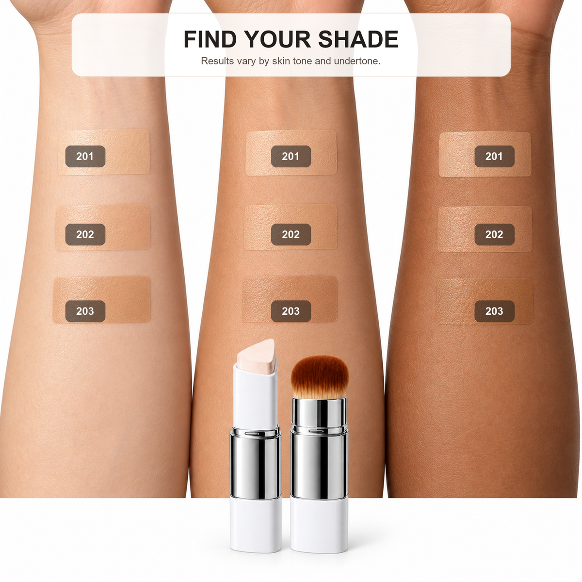 💄✨ Blanc Cover Cream Stick V White – Color-Changing Foundation Stick with Detachable Brush 🇰🇷