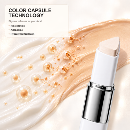 💄✨ Blanc Cover Cream Stick V White – Color-Changing Foundation Stick with Detachable Brush 🇰🇷