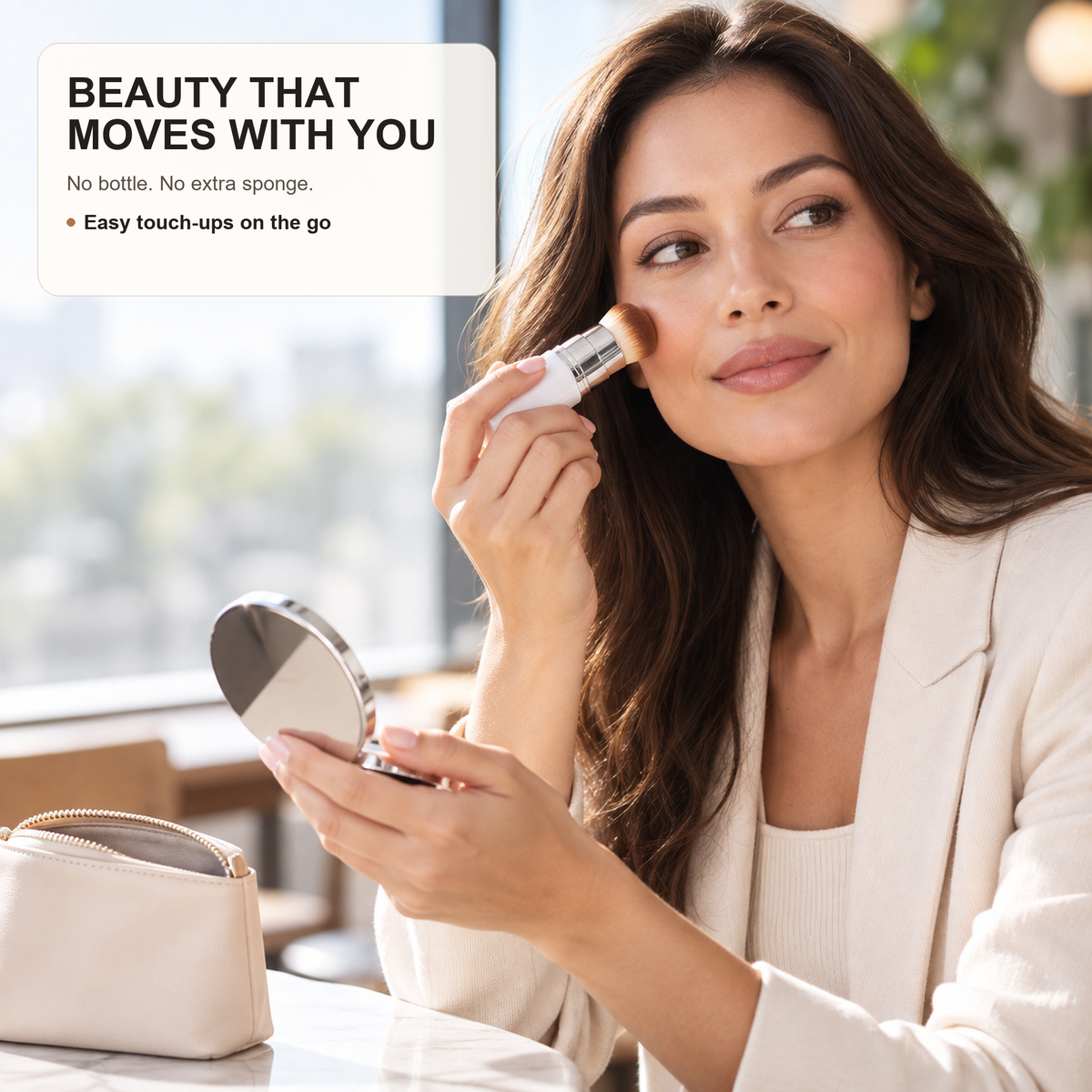 💄✨ Blanc Cover Cream Stick V White – Color-Changing Foundation Stick with Detachable Brush 🇰🇷