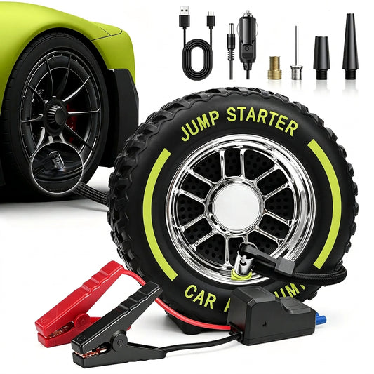 2-in-1 Portable Tire Inflator & Car Jump Starter (120 PSI)