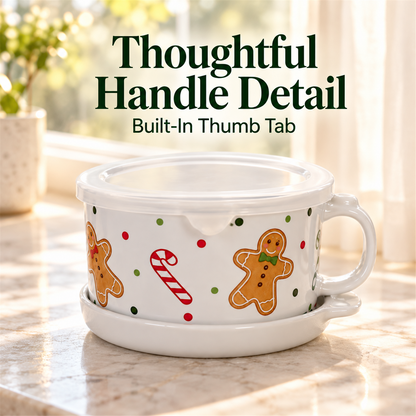 🎄 Cute Vintage Christmas Cartoon Ceramic Mug – Cozy Coffee & Tea Cup 🎁