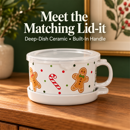 🎄 Cute Vintage Christmas Cartoon Ceramic Mug – Cozy Coffee & Tea Cup 🎁
