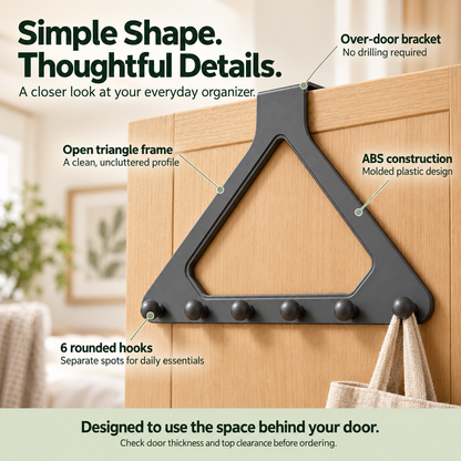 6-Hook Over-the-Door Organizer - 5