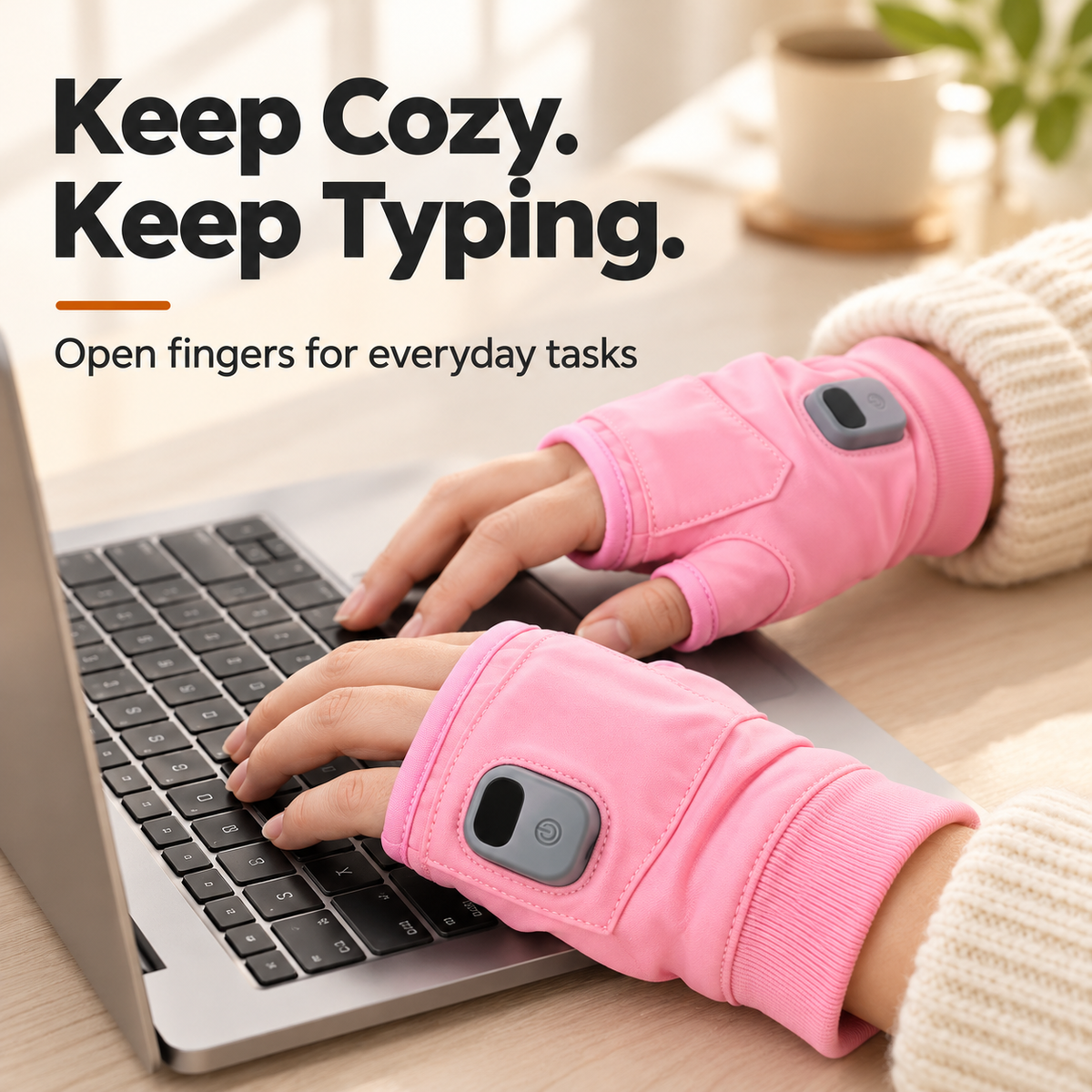 🧤 Heated Fingerless Gloves with Digital Display for Work & Everyday Comfort 🔥