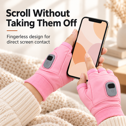 🧤 Heated Fingerless Gloves with Digital Display for Work & Everyday Comfort 🔥
