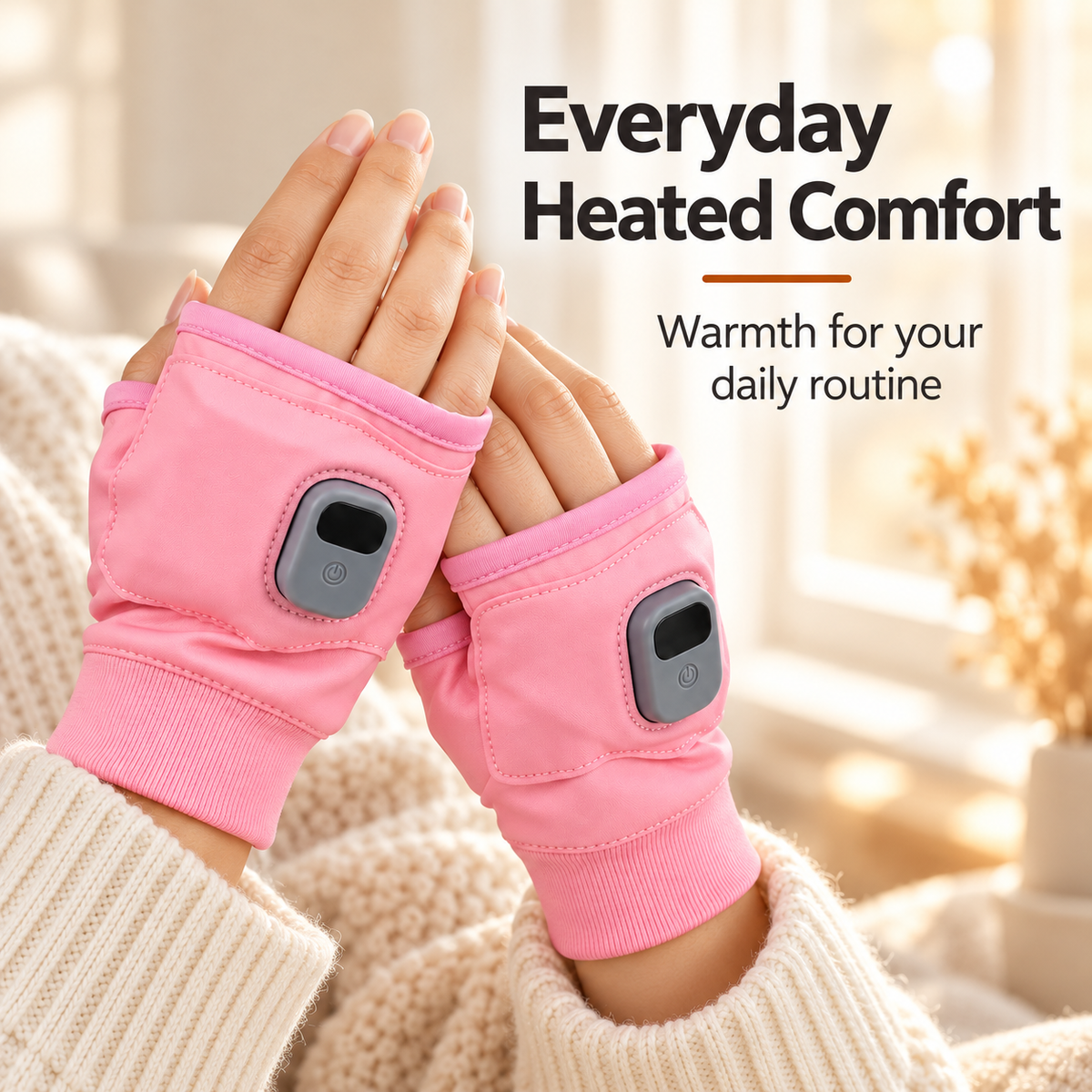 🧤 Heated Fingerless Gloves with Digital Display for Work & Everyday Comfort 🔥