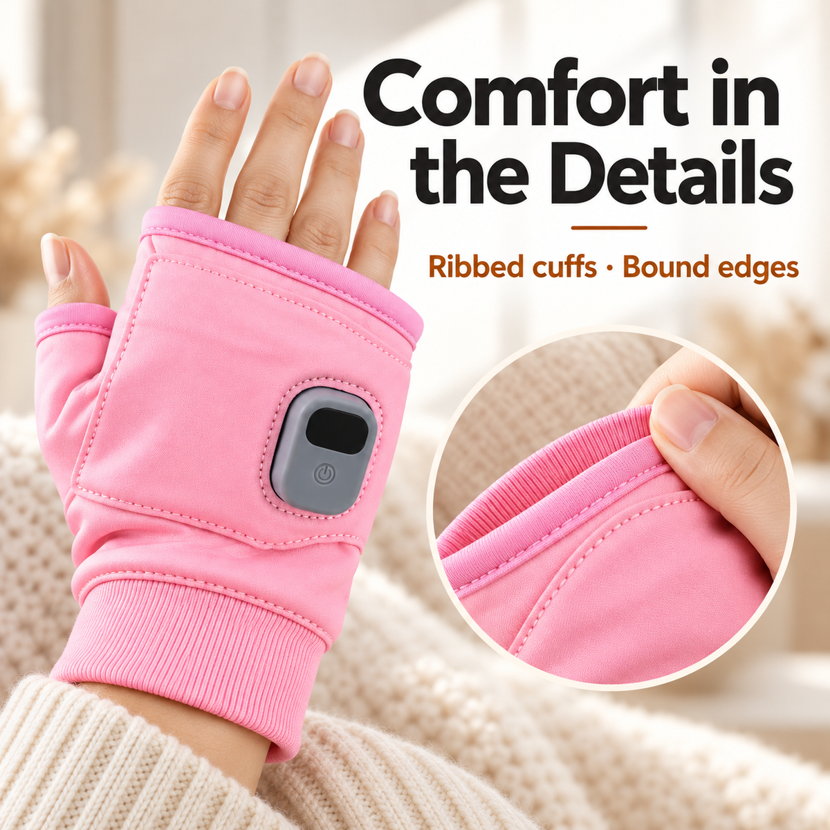 🧤 Heated Fingerless Gloves with Digital Display for Work & Everyday Comfort 🔥