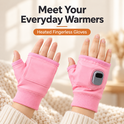 🧤 Heated Fingerless Gloves with Digital Display for Work & Everyday Comfort 🔥