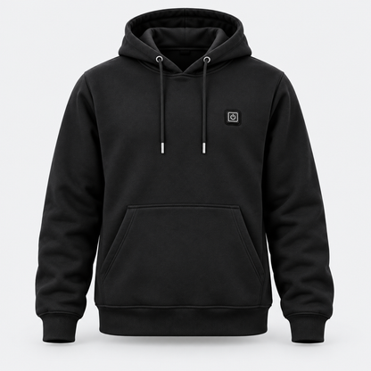 🔥 7-Zone Heated Hoodie – USB Powered, 3 Heat Levels